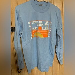 Blue Long Sleeve Graphic Tee